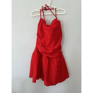Travel Smith Brand Woman's Swimsuit Dress/ Skirt One Piece Red Sz 12 USA